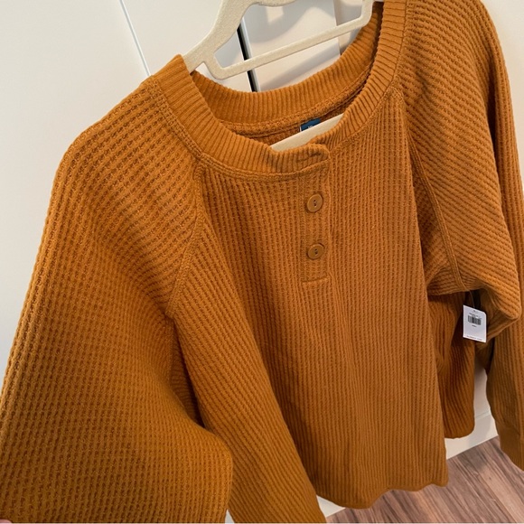 NWT Old Navy Thermal Knit Raglan-Sleeve Henley - XXL - Picture 2 of 7